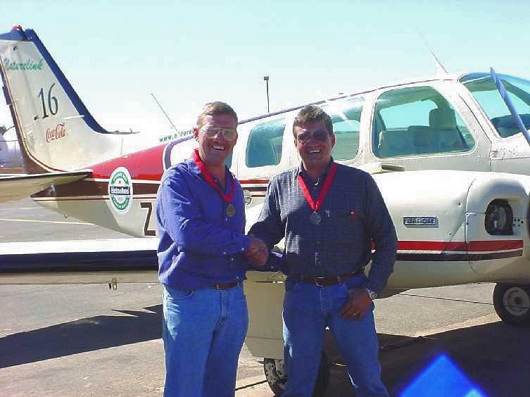 Winners of the 2001 President's Trophy Air Race - Dries and Chris Briers
